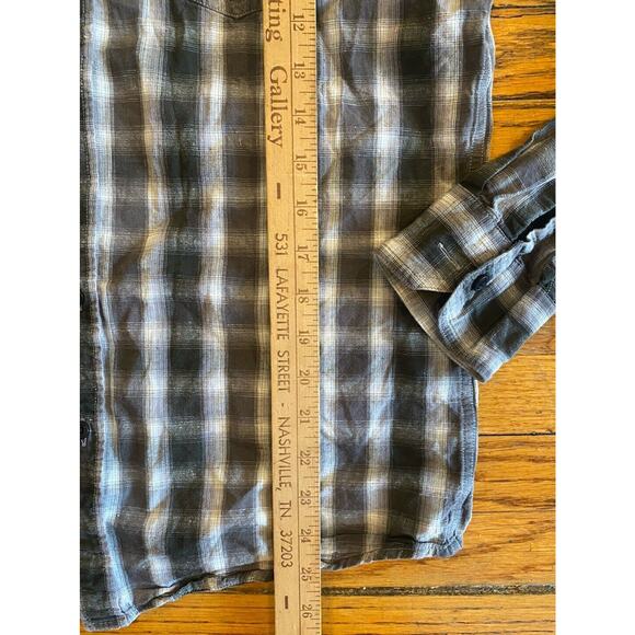 Levi's Plaid Flannel Cotton Button Up Shirt Mens Medium Standard Fit Brown - Picture 8 of 8